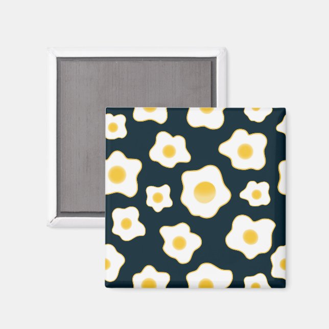 Cute Fried Eggs Flower Pattern Magnet (Front/Back)