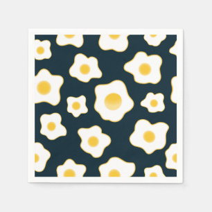 Cute Fried Eggs Flower Pattern Napkin
