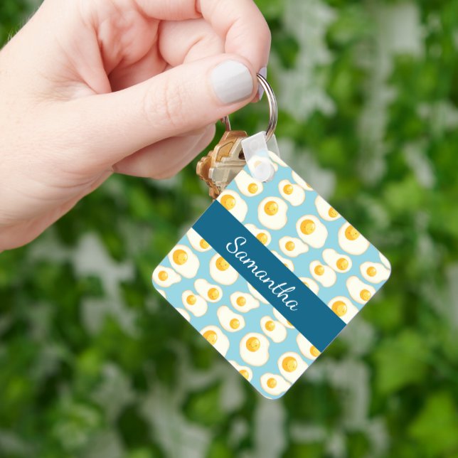 Cute Fried eggs Key Ring (Hand)