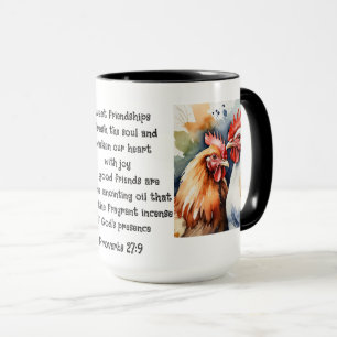 Cute Friend Chickens  Proverbs Friendship Quote Mug