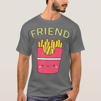 Cute Friend Fries Best Friend Pair Doodle T-Shirt