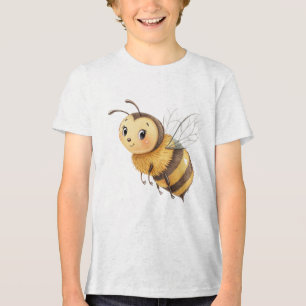 Cute Friendly Bumblebee Illustration Tri-Blend Shirt
