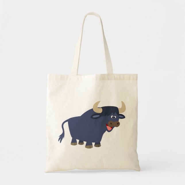 Cute Friendly Cartoon Bull Bag (Front)