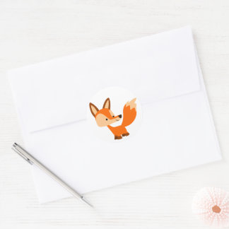 Cute Friendly Cartoon Fox Sticker