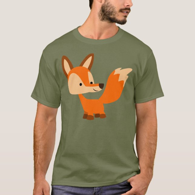 Cute Friendly Cartoon Fox T-Shirt (Front)