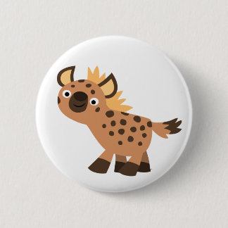 Cute Friendly Cartoon Hyena 6 Cm Round Badge