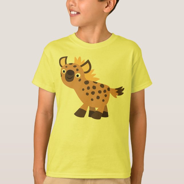 Cute Friendly Cartoon Hyena Children T-Shirt (Front)