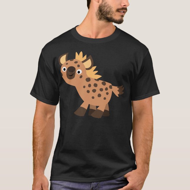 Cute Friendly Cartoon Hyena T-Shirt (Front)
