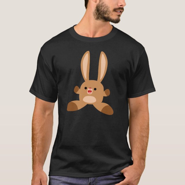 Cute Friendly Cartoon Rabbit T-Shirt (Front)