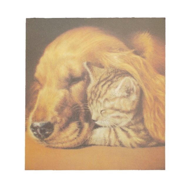 Cute Friendly Cat & Dog Hakuna Matata Gift Relatio Notepad (Front)