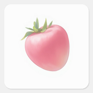 Cute Friendly Design Square Sticker