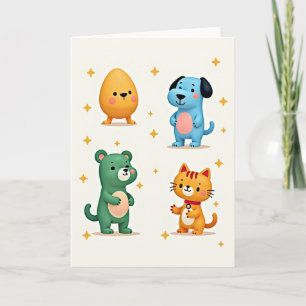 Cute Friends Greeting Card