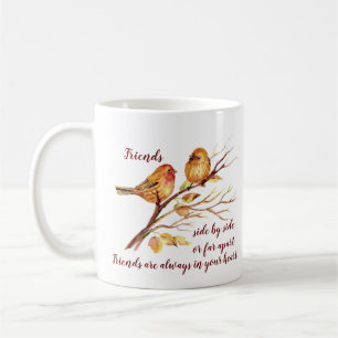 Cute Friendship Birds & Quote Coffee Mug