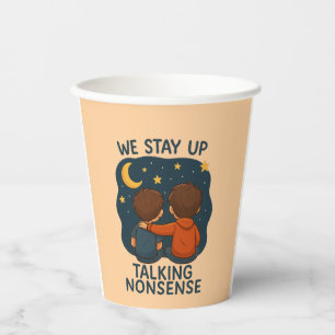 Cute Friendship Night Sky Party Paper Cup