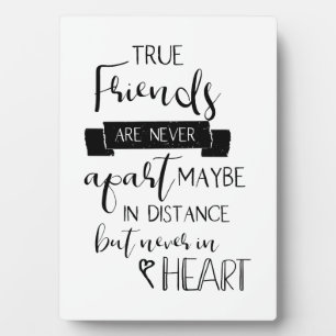 Cute Friendship Quote True Friends are never apart Plaque