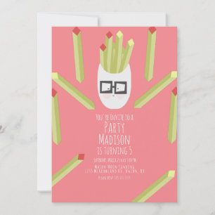 Cute Fries Restaurant Birthday Party Invitation