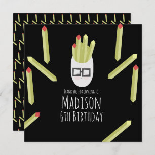 Cute Fries Restaurant Birthday Party  Thank You