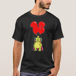 Cute Frog 18th Birthday Kids Balloon Party T-Shirt