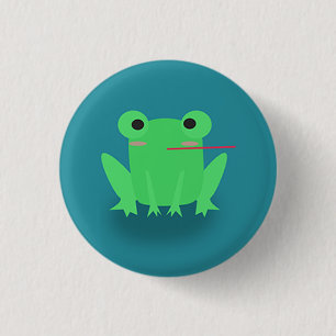 Cute frog 3 cm round badge