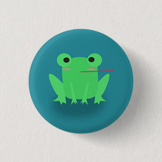 Cute frog 3 cm round badge