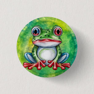 Cute Frog 3 Cm Round Badge