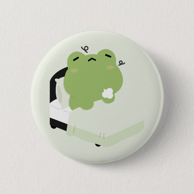 Cute Frog 6 Cm Round Badge (Front)