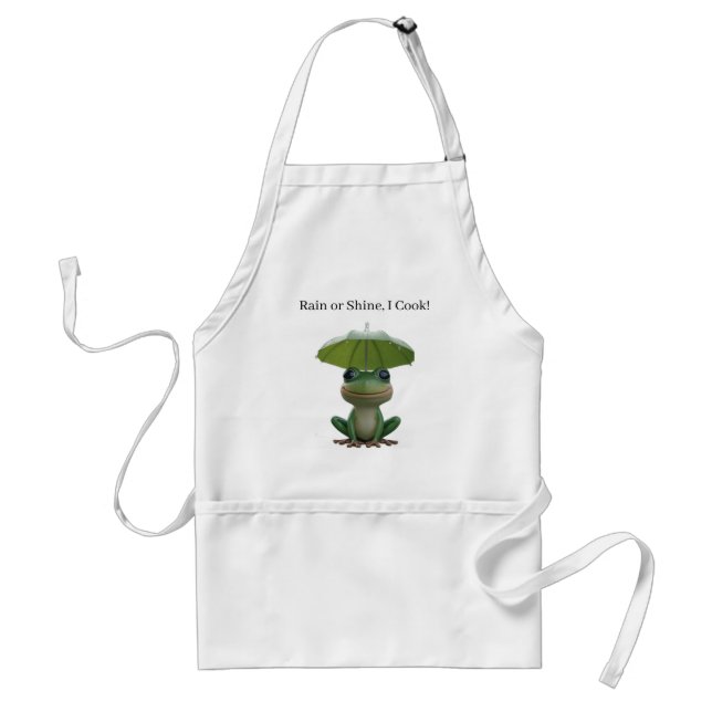 Cute Frog Apron – Funny Cartoon Kitchen Gift  (Front)