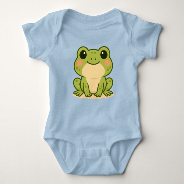  Cute Frog Baby Onsie Baby Bodysuit (Front)