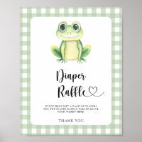 cute frog baby shower - diaper raffle