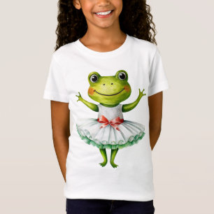 Cute frog ballerina dancing ballet. T-Shirt