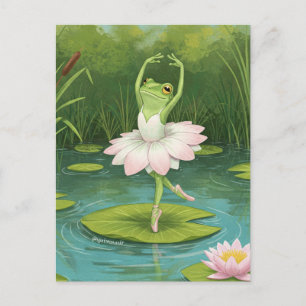 Cute Frog Ballerina Postcard
