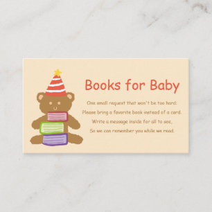 Cute Frog & Bear "Bring a Book" Enclosure Card