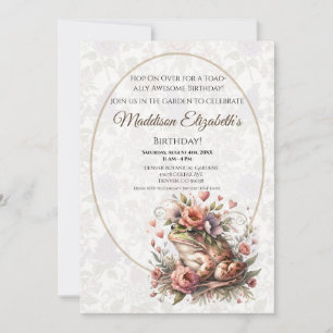Cute Frog Birthday Invitation for Nature Lover