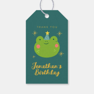 Cute Frog Birthday thank you Gift Tags