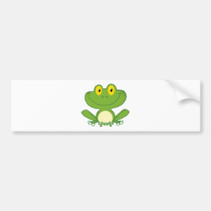 Cute Frog Cartoon Character Bumper Sticker