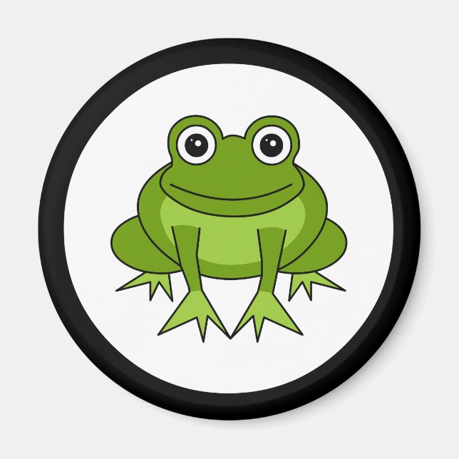Cute Frog Cartoon Magnet (Front)