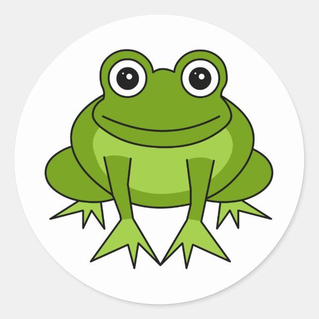 Cute Frog Cartoon - Prince in Training Classic Round Sticker (Front)