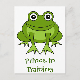 Cute Frog Cartoon - Prince in Training Postcard