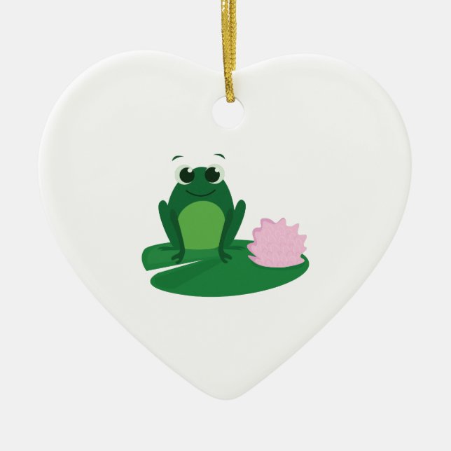 Cute Frog Ceramic Tree Decoration (Front)