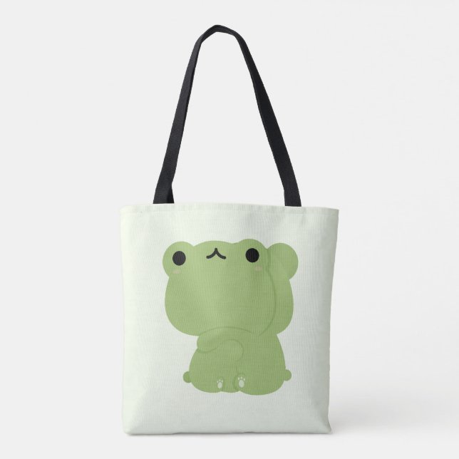 Cute Frog Couple Tote Bag (Back)