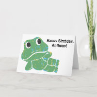 Cute Frog Custom Message Birthday
