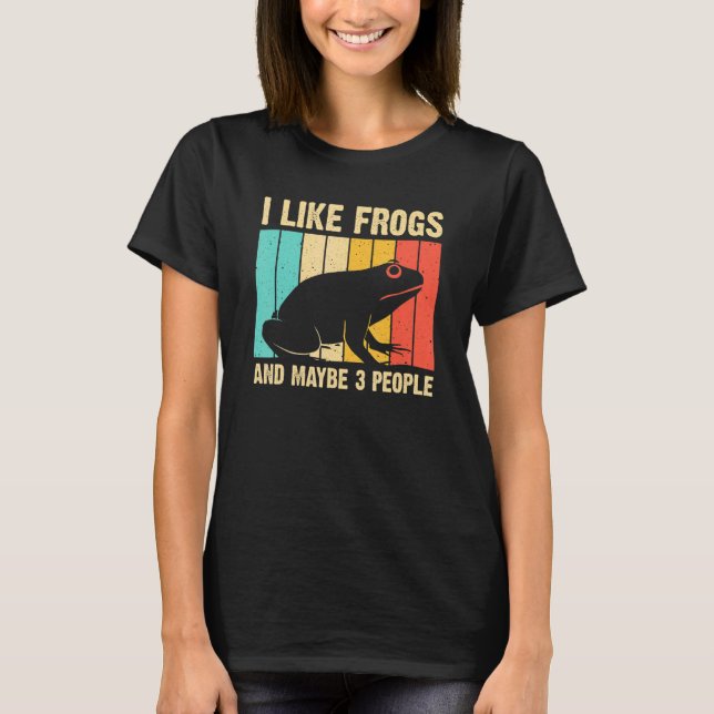 Cute Frog Design For Toad  Men Women Amphibian Ani T-Shirt (Front)