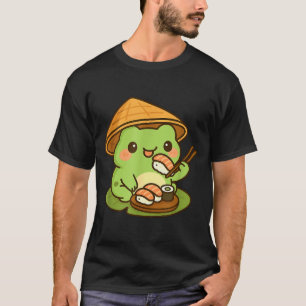 Cute Frog Eating Sushi Anime Japanese Gifts Men Wo T-Shirt