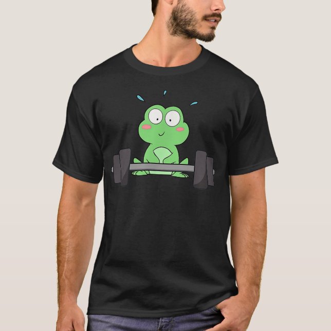 Cute Frog Exercise Deadlift Aesthetic Funny Gym To T-Shirt (Front)