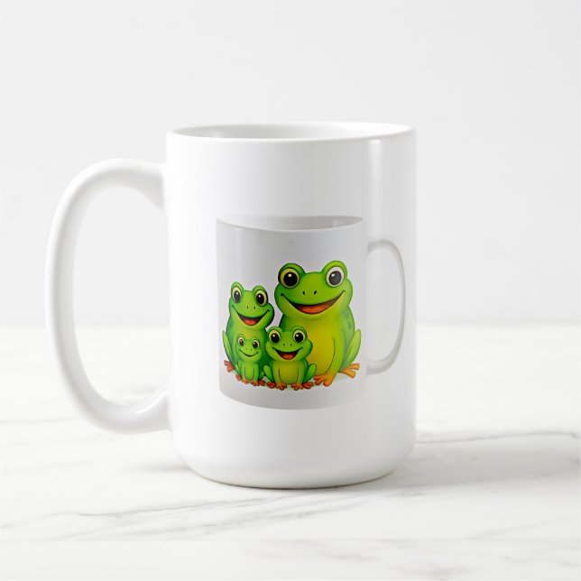Cute Frog Family Coffee Mug (Left)