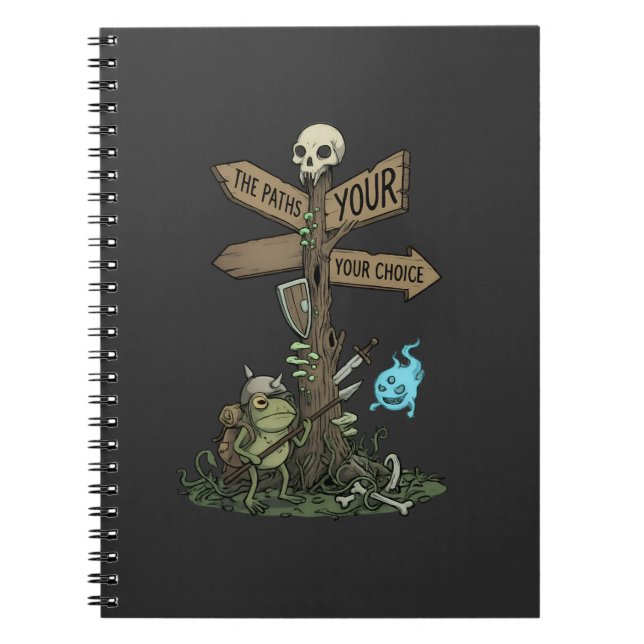  Cute Frog Fantasy Warrior Notebook (Front)
