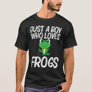 Cute Frog For Boys Kids Forest Zoo Pet Animal Catc T-Shirt