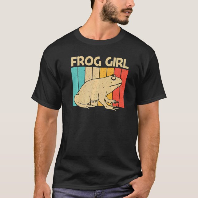Cute Frog For Girls Mum Toad Catcher Pet Animal T-Shirt (Front)