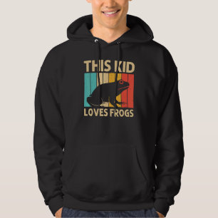 Cute Frog For Kids Boys Frog Toad Animal Tadpole Hoodie