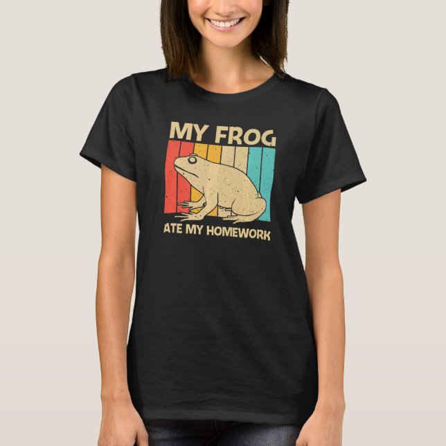 Cute Frog For Kids Boys Toad Catcher Pet Animal T-Shirt (Front)